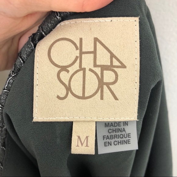 Chaser Gray Metallic Lace Cocktail Dress Size M - Picture 5 of 8